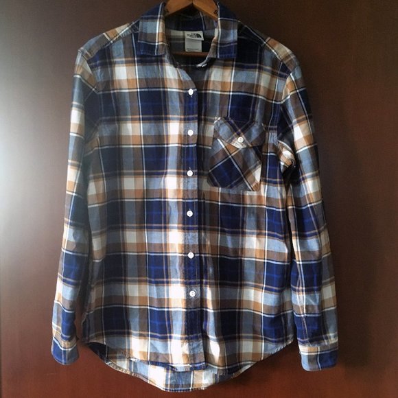 The North Face plaid flannel shirt S - Picture 1 of 9